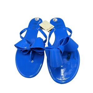 NWT Mudd Women's Blue Bow Jelly Flip-Flaps Slide‎ Sandal Size 8.5